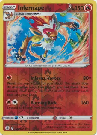 Brilliant Stars Infernape #26/172 reverse holo